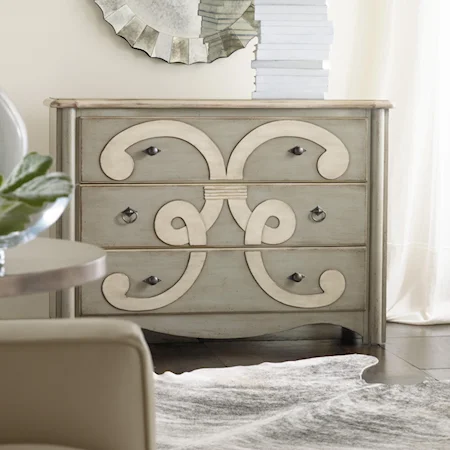 Classique Scroll Chest of 3 Drawers