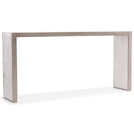 Emma Console Table with Faux Silver Leaf