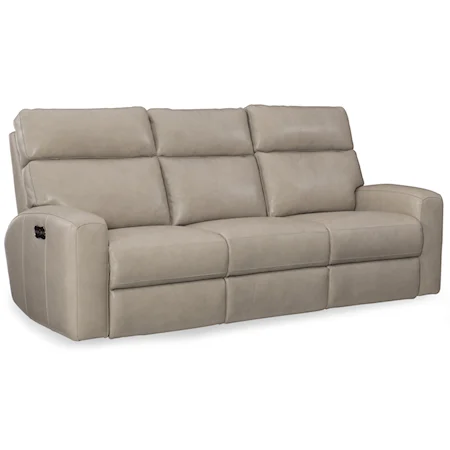 Casual Power Motion Reclining Sofa with Power Headrests and USB Charging Ports