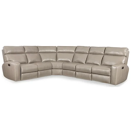 Four Piece Power Reclining Sectional Sofa with Power Headrests and USB Ports