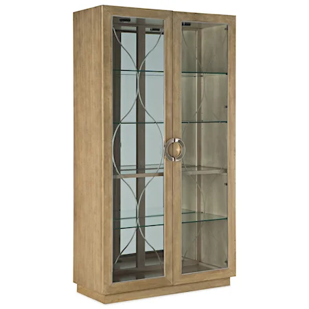 Contemporary Ano Nuevo Display Cabinet with Touch Lighting