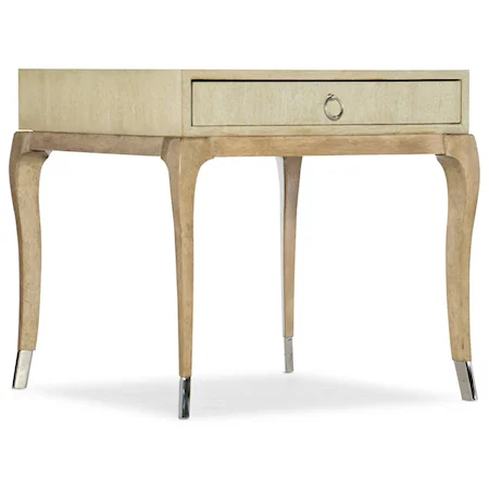 Contemporary Cabrillo Rectangle End Table with One Drawer
