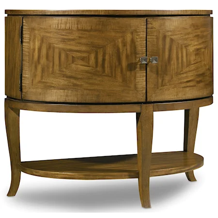 Demilune Nightstand with Power Bar