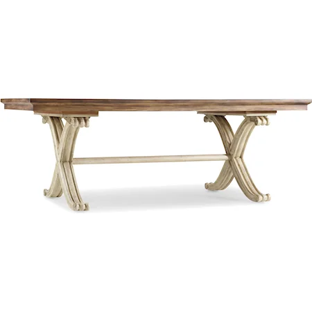 Transitional Rectangle Two-Tone Dining Table
