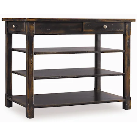 Two Drawer Open Nightstand