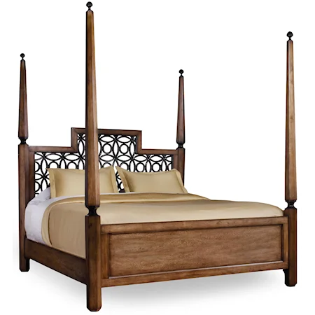 California King-Size Circle Poster Bed