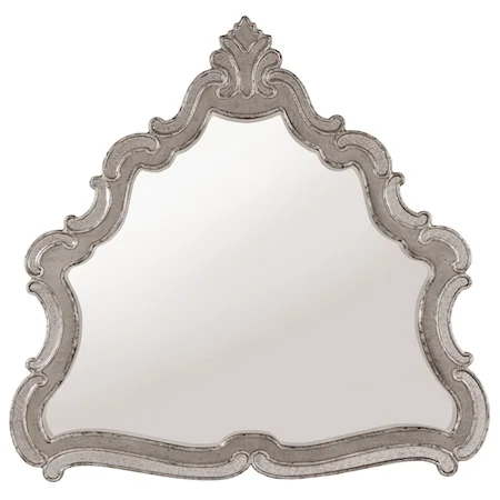 Relaxed Vintage Shaped Mirror with Distressed Finish