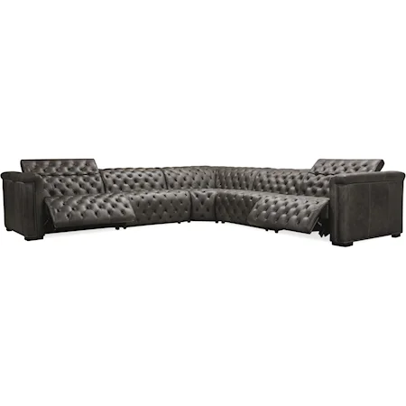 Grandier 5-Piece Power Leather Sectional