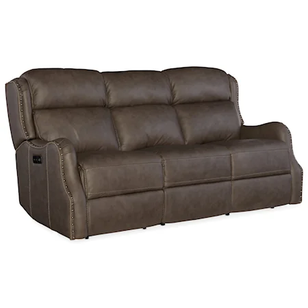 Transitional Power Sofa with Power Headrest and USB Ports