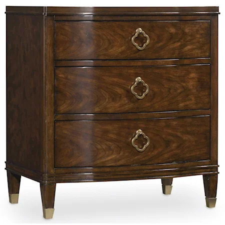 Three-Drawer Nightstand with Touch Dimmer Switch