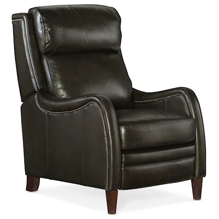Leather Manual Push Back Recliner