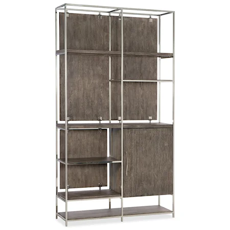 Contemporary Bookcase with One Soft-Close Door