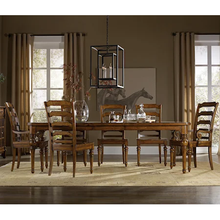 7 Piece Dining Set with Side Chairs