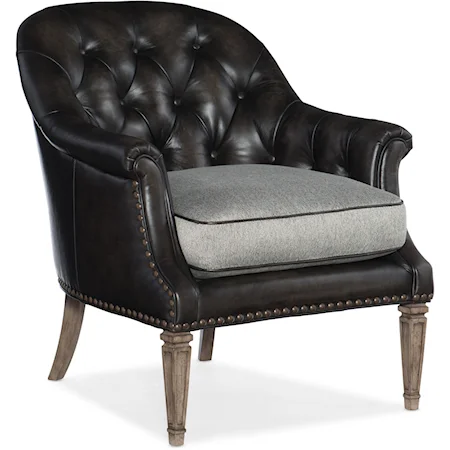 Traditional Stationary Chair with Nailhead Trim