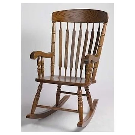 Customizable Grandmother Rocker with Classic Turning and Spindle Back