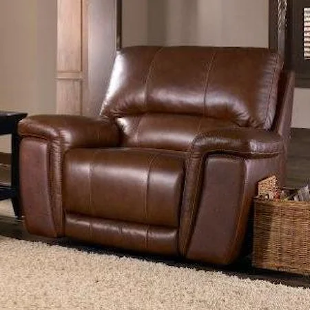 Leather Glider Recliner with Swivel