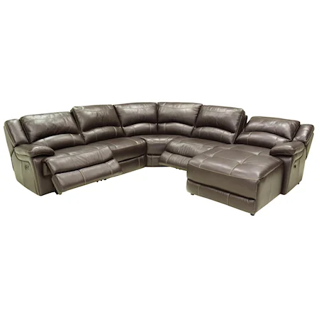 Reclining Sectional Sofa with Right Side Chaise