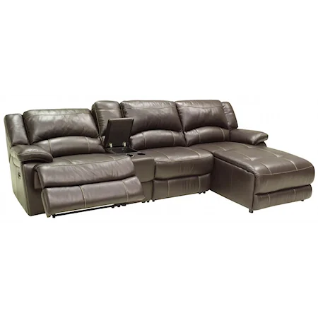 Small Sectional Sofa with Console and Right Side Chaise