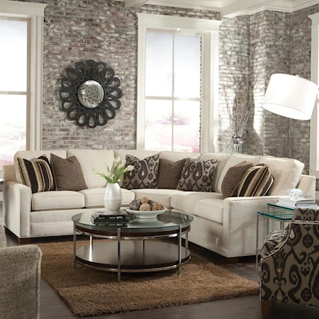 Customizable Contemporary Sectional Sofa with Wedge Corner