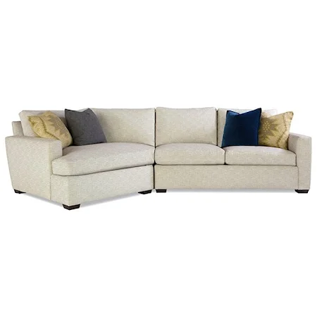 Customizable Contemporary Sectional with Left Arm Facing Corner Chaise and Track Arms