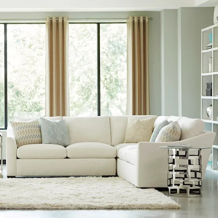 Two Piece L-Shape Sectional Sofa with Flare Arms