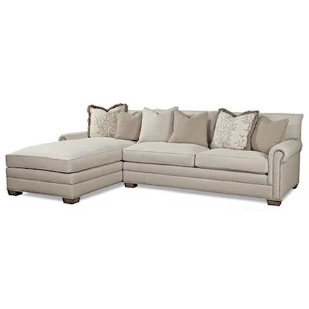 Left Arm Facing Sofa Chaise w/ Roll Arms