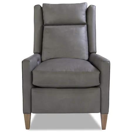 Contemporary High Leg Power Recliner with Track Arms
