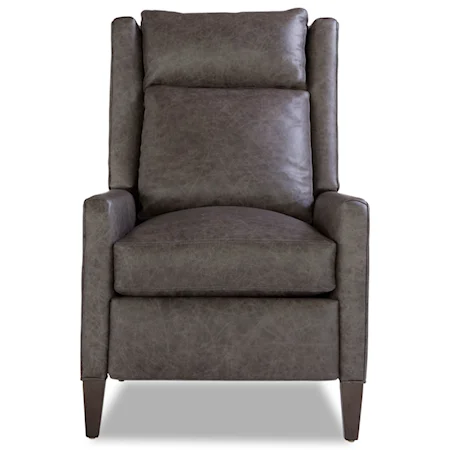 Contemporary High Leg Power Recliner with Track Arms