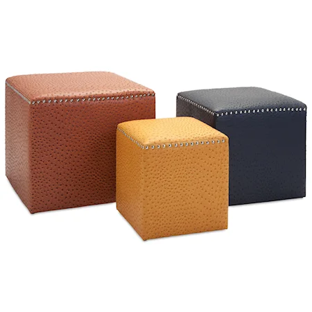 Clark Ottomans - Set of 3