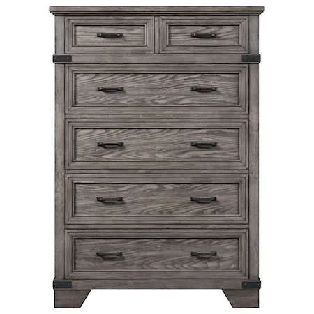 Rustic Industrial Chest of Drawers with Cedar-Lined Drawers