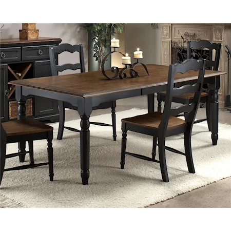 Two-Toned Four Leg Dining Table