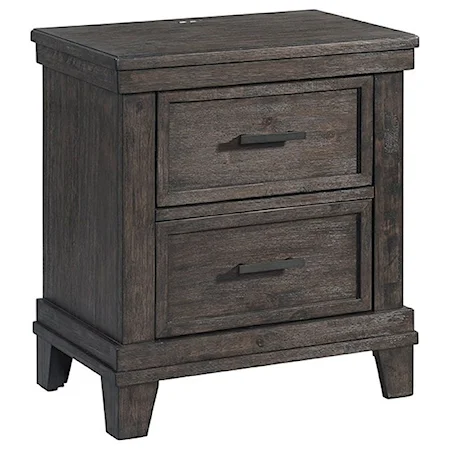 Transitional Nightstand with 2 Drawers