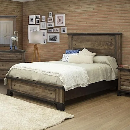 Industrial California King Low-Profile Bed