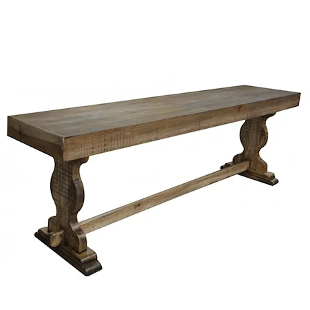 Counter Height Wooden Dining Bench