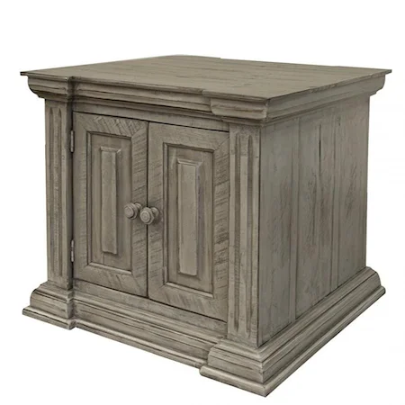 Transitional 2-Door End Table