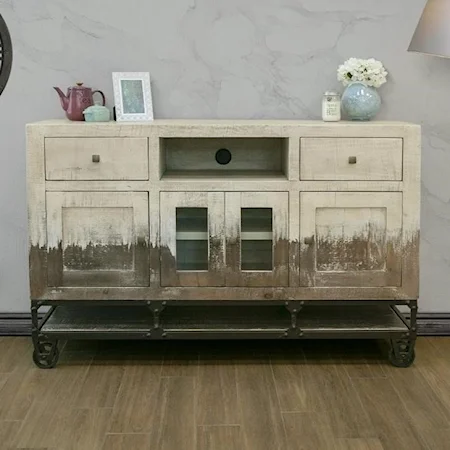 Coastal 2-Drawer and 4-Door TV Stand