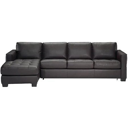 Contemporary Stationary Sofa Sectional with Chaise