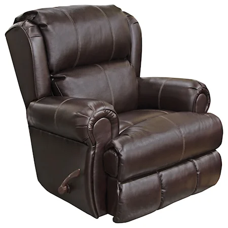 Glider Recliner with Rolled Arms