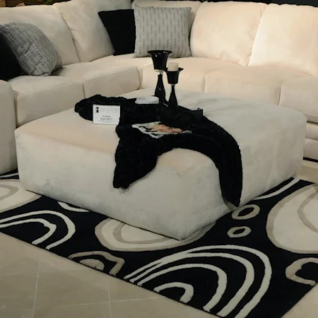 Contemporary Upholstered Cocktail Ottoman