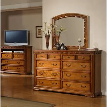 Double Dresser & Landscape Mirror