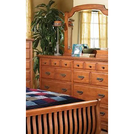 Double Dresser and Mirror Combination