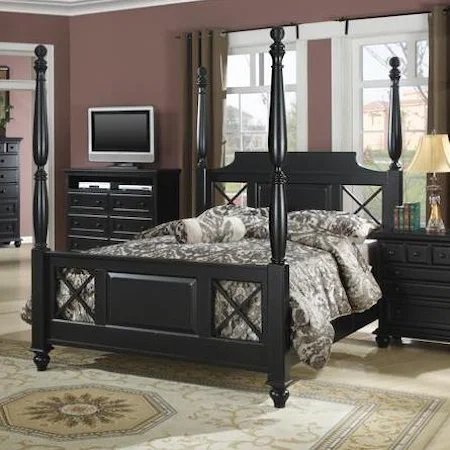Queen Poster Bed with Optional Posts