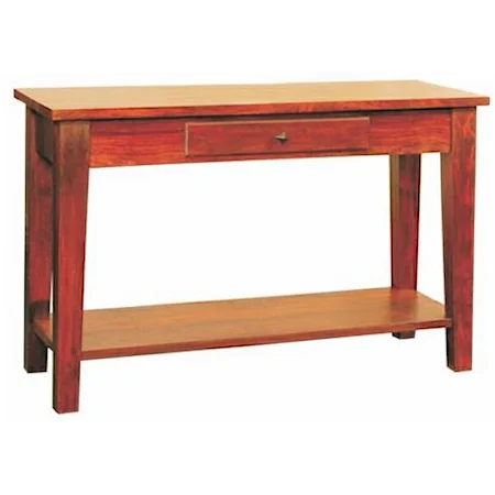 Ajara Rich Brown 1-Drawer 1-Shelf Console Table