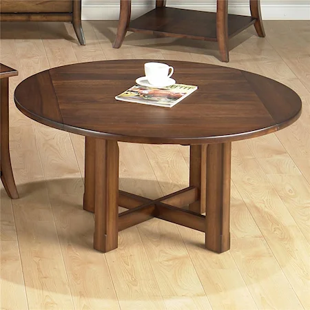 4-Sided Drop Leaf Cocktail Table