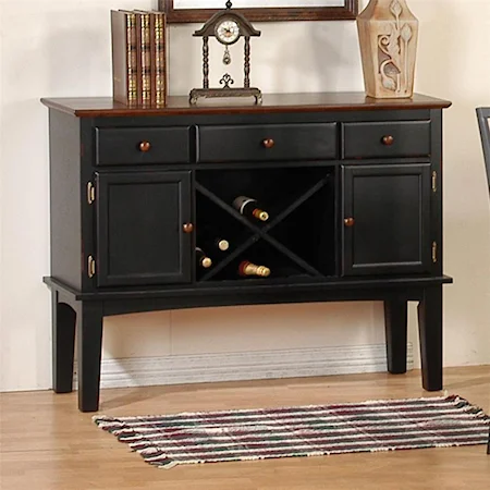 Serving Table with Removeable  Wine Rack
