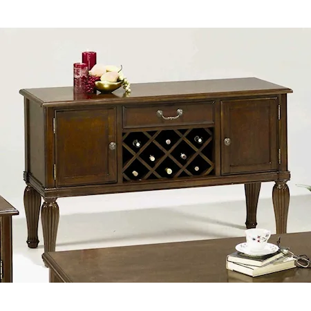 Console with Two Doors, Drawer and Removable Wine Rack