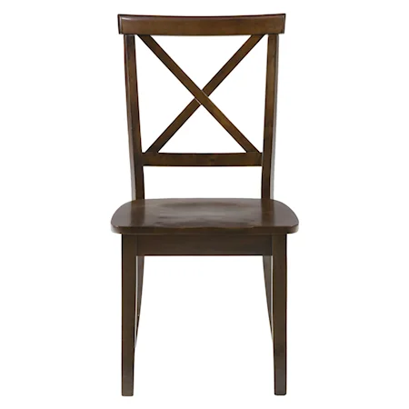 X Back Chair with Wood Seat