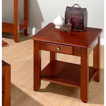 End Table with a Drawer and a Shelf