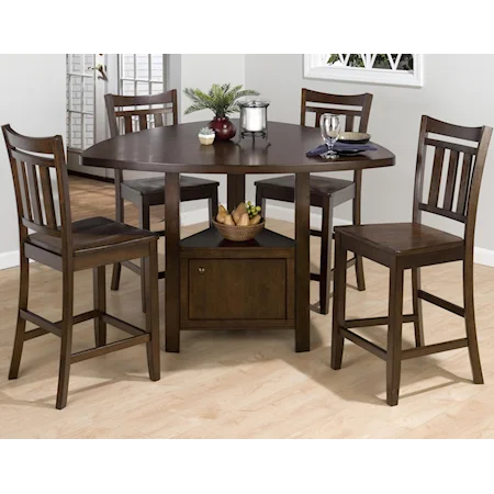 5 Piece Counter Height Table and Stools Set