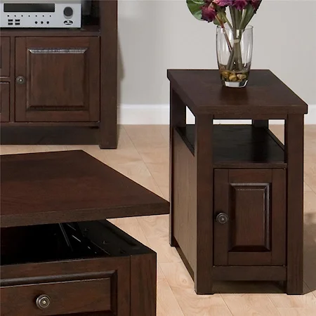 End Table with Door & Shelf